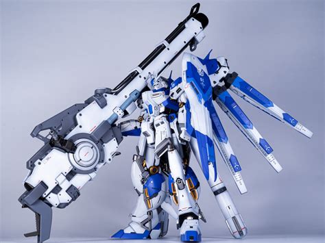 Painted Bandai RG 1/144 hi Nu Gundam With Two - Etsy