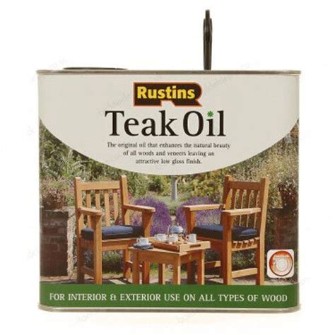 Rustins teak oil 2 5 litre interior exterior use attractive low gloss ...