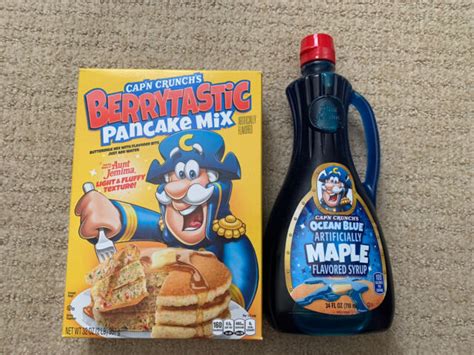 Aunt Jemima Capn Crunchs Ocean Blue Maple Flavored Syrup Ebay