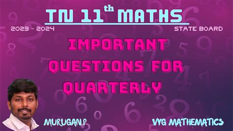 Tn Th General Maths Marks Questions Quarterly Examination