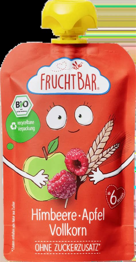 Fruchtbar Bolsitas De Fruta Bio Frambuesa Manzana Y Cereales