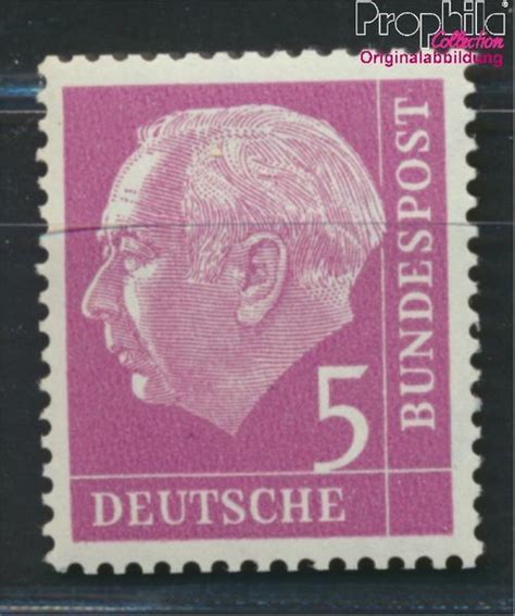 Briefmarken BRD Deutschland 1954 Mi 179x w R mit Zählnummer glatte