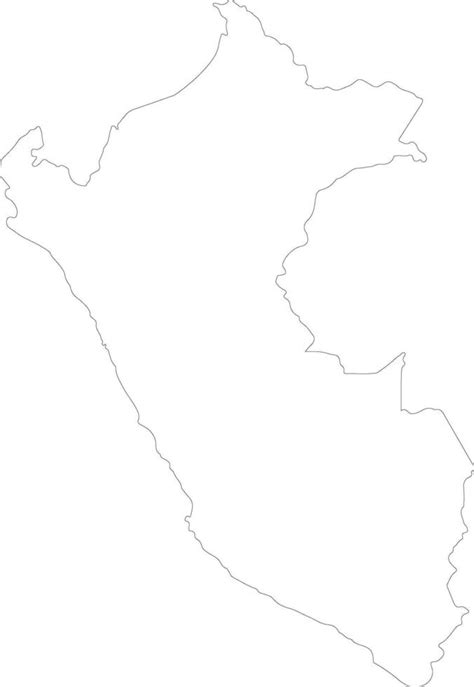 Peru Outline Map 38096303 Vector Art At Vecteezy