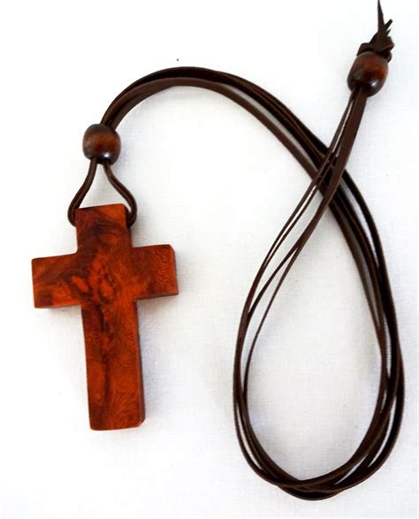 Handmade Wooden Cross Necklace - Houtkapper Products