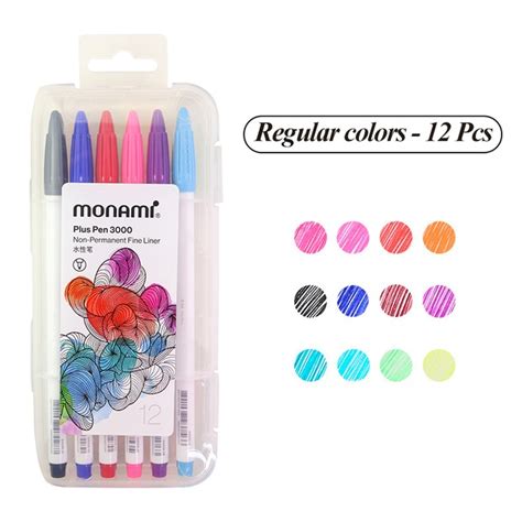 Colores Monami Plus Pen Bol Grafos De Gel A Base De Agua Cuenta