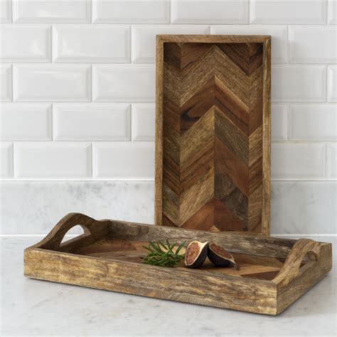 Chevron Tray Wood Tray Rectangular Tray Rectangle Tray Rectangle