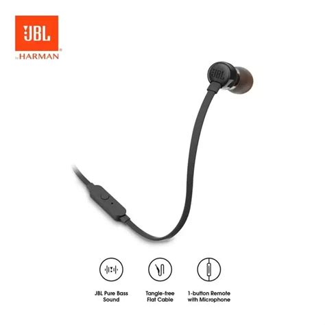 Jual JBL JBL T110 In Ear Earphones - Black Original 2025 | ZALORA Indonesia