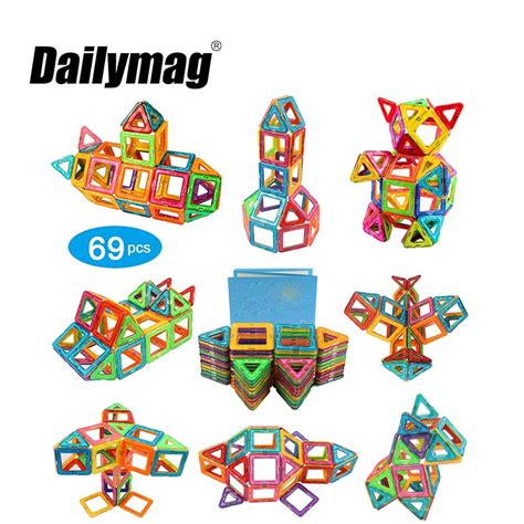 Kids Magnet Toys Magnetic Building Toys,120 Pcs 3d Magnetic Building ...