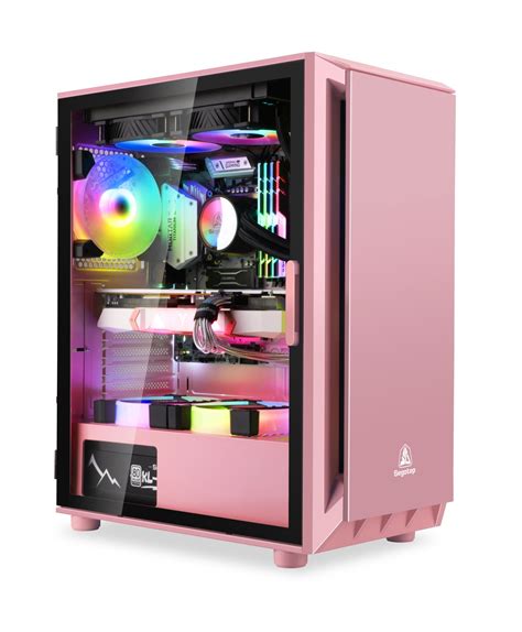 Segotep Gank 5 Gaming Case Black White Pink USB 3.0 Mesh MID-Tower ATX ...