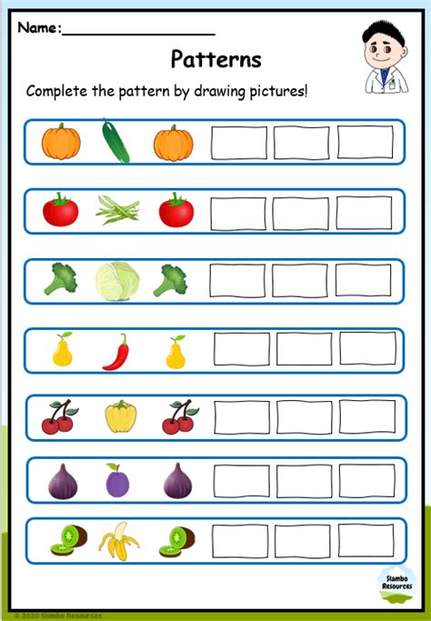 Grade 1 Pattern Worksheets Free Printables Math Worksheets