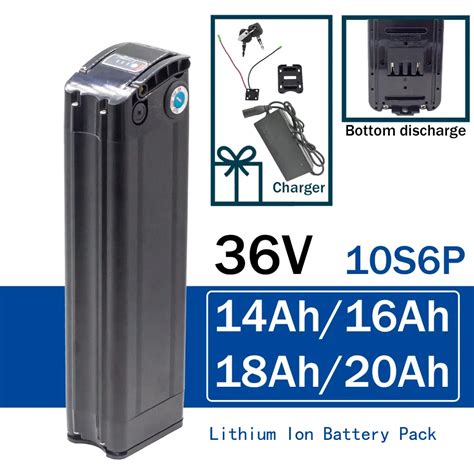 36V 20 18 16 14Ah 1000W 500W Silverfish Lithium Ion Batter 42V 18650