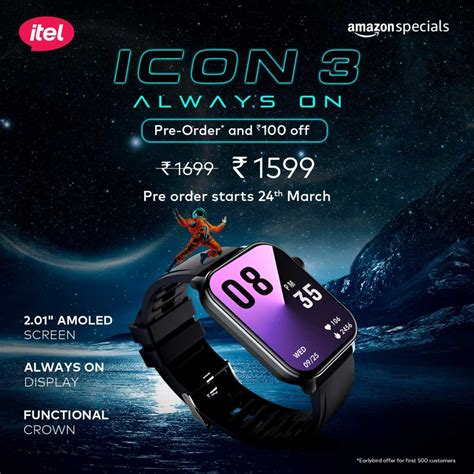 Itel ICON 3 Smartwatch Launched In India Price Specifications