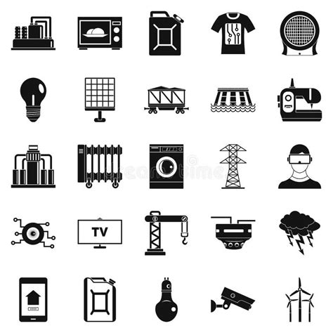 100 Electrician Icons Set Outline Style Stock Illustration