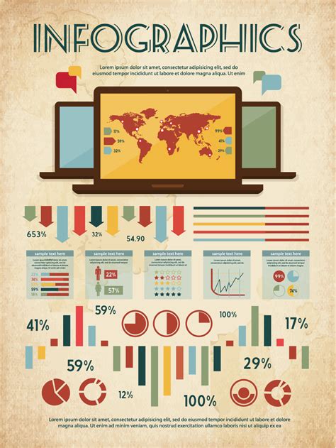 Retro Vintage Infographic Elements on Behance