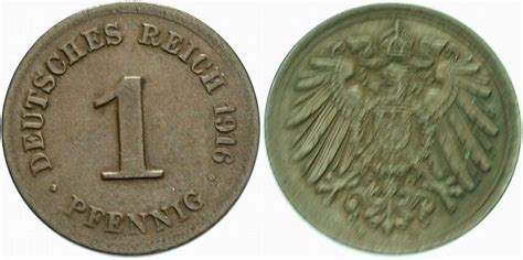 Kleinm Nzen Kaiserreich Pfennig D Grosser Adler Sehr Sch N