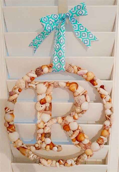 Custom Seashell Monogram Wreath By Sunkissedpineapple On Etsy