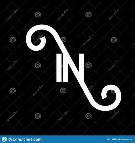 In Letter Logo Design On Black Background In Creative Initials Letter