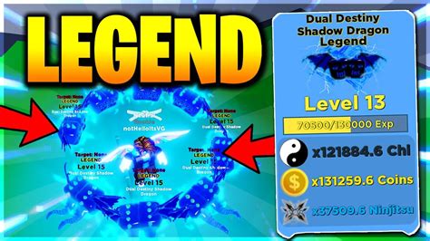 Noob With MAX LEGEND DUAL DESTINY SHADOW DRAGON PETS In NINJA LEGENDS