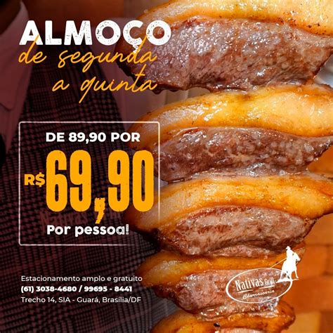 Churrascaria Nativas tem almoço ou jantar rodízio farto a R 69 90