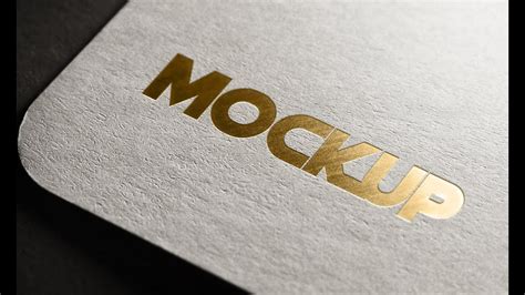 Free Gold Foil Logo Mockup Yellowimages Mockups