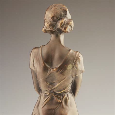 Erotic Art Deco Bronze Study Entitled Whip Girl By Bruno Zach