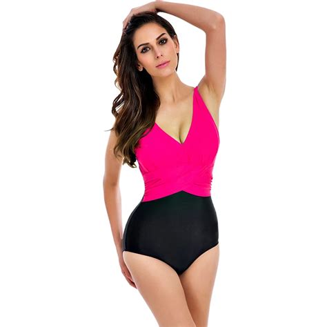 Swimwear Women Sexy Plus Size One Piece Swim Suit Deep V Swimsuit Sport