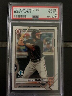 Heliot Ramos Bowman St Edition Psa Gem Mt Baseball Card Ebay