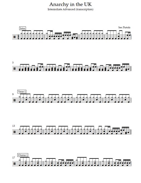 Anarchy In The U K Original Version Intermediate Advanced Level