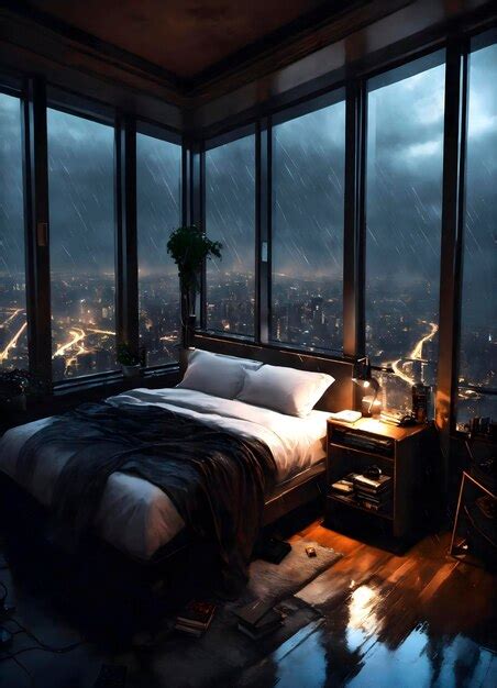 Premium Photo Moody Aesthetic Beautiful Cozy Cramped Bedroom With