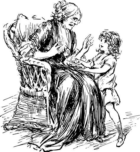 Clipart - Grandma storytelling