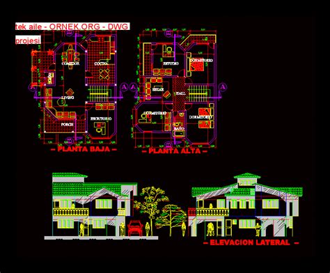 Tek Aile Dwg Projesi Autocad Projeler