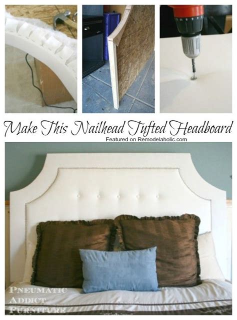 Build A Tufted Headboard With Nail Head Trim Remodelaholic Bedroom