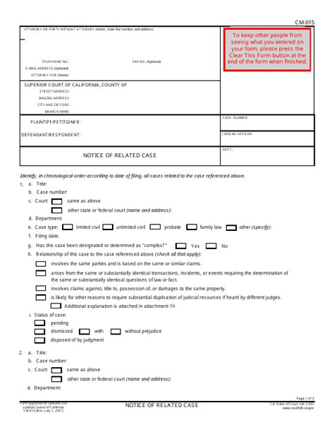 Form Cm 015 Fill Out Sign Online And Download Fillable Pdf