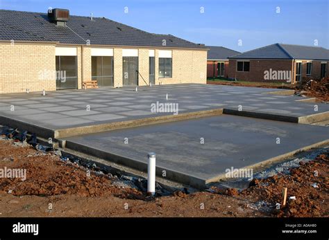 Building A New House The Concrete Slab Has Been Poured Melbourne