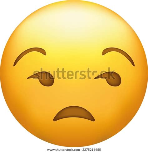 Unamused Emoji Meh Emoticon Dissatisfied Yellow Stock Vector Royalty