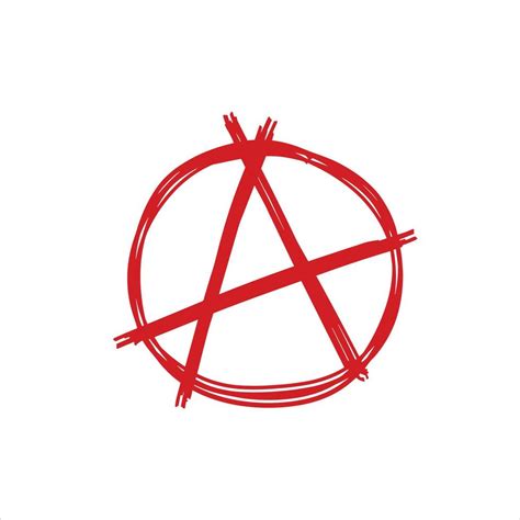 Anarchy. Letter A in the circle. Symbol of chaos and rebellion. Red ...