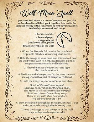 Wolf Moon Ritual & Spell (January) – Spells8