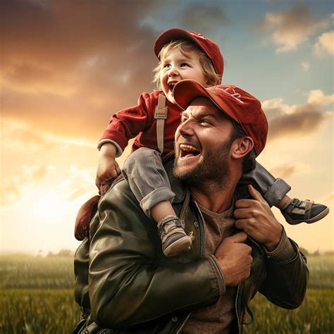 Foto De Un Padre Feliz Y Sus Hijos Celebrando El D A Del Padre Foto