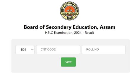 Assam HSLC Result 2024 Out SEBA Class 10th Result Link