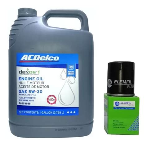 Aceite Acdelco 5w30 Galón 3 78 Litros Filtro Aceite Cuotas sin