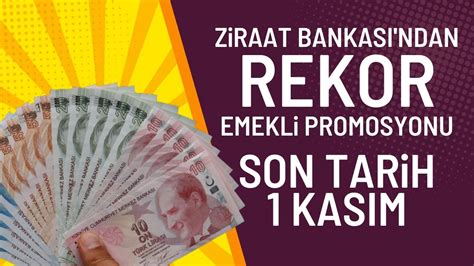 Emeklilere Ziraat Bankası ndan 5000 lira maaş promosyonu Son başvuru