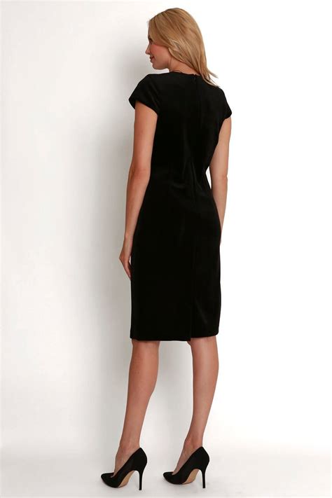 Julianna Velvet Shift Dress In Black Roman Originals Uk