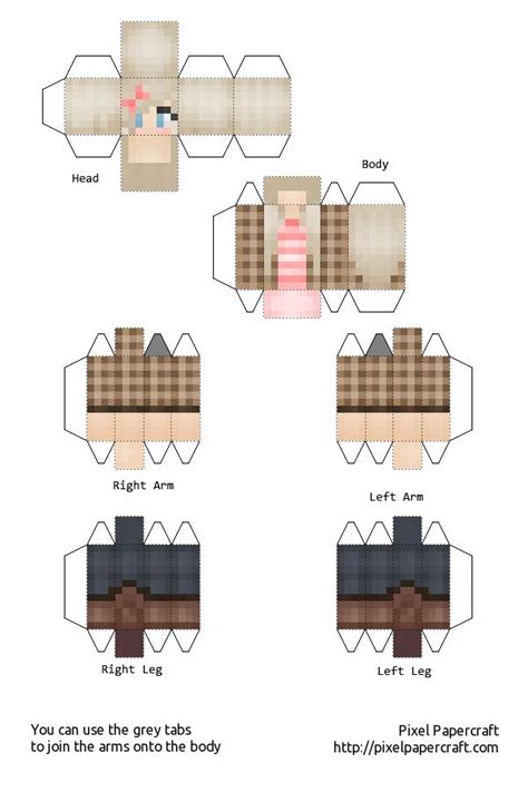 11+New Minecraft Papercraft Skins Girls - Childrensown