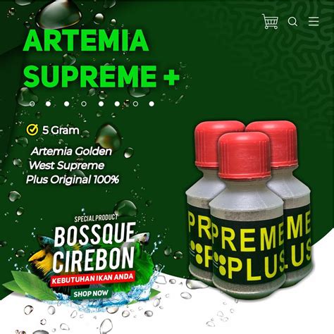 Jual Artemia Supreme Plus Original Pakan Burayak Ikan Cupang Gupy