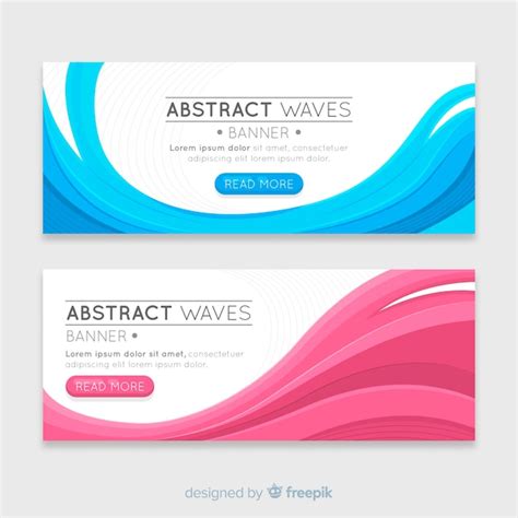 vector abstract waves banners