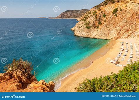 Kaputas Beach Near Kas Town In Antalya Region Turkey With Clear