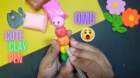 How To Make Cute Pen With Formic Clay DIY CLAY IDEAS Formic Clay