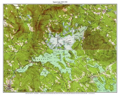 Squam Lake Ca Old Topographic Map Usgs X Custom Composite