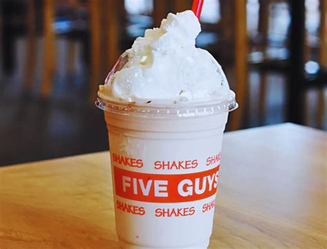 Peanut Butter Milkshakes Five Guys Menu Prices 2024