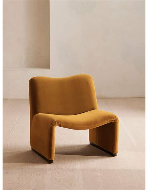 Lovett Armchair Velvet Mustard Us Soho Home